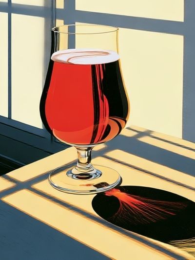 Sunlit Wine Glass Still Life Poster.