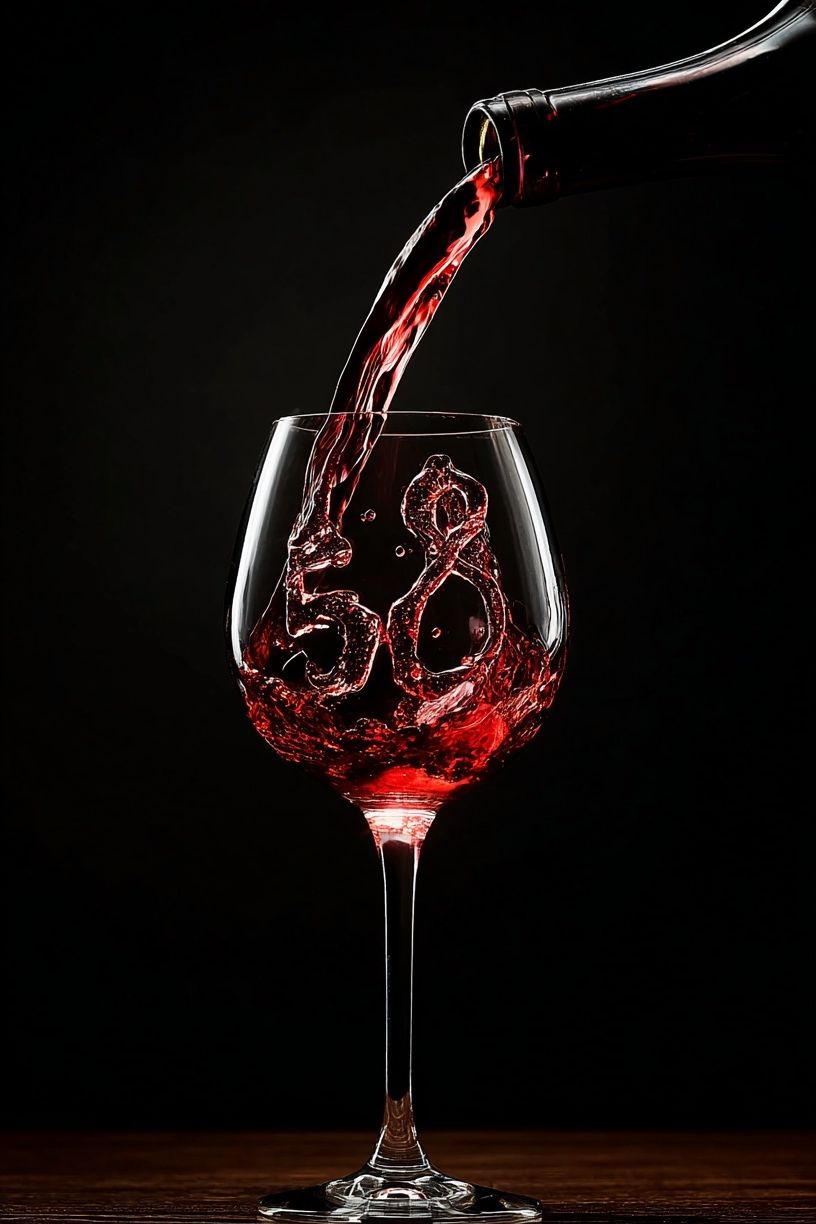 Red Wine Pour Photography Poster. poster — food-drink art