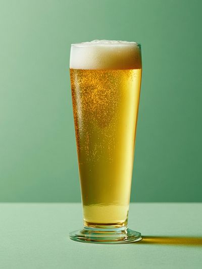 Golden Beer Glass Photography Poster.