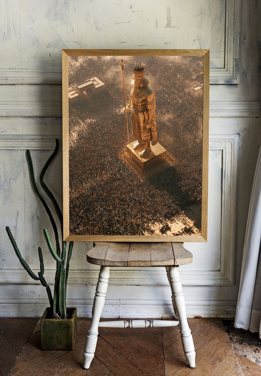 Ancient Egyptian Colossus Fantasy Poster. room preview