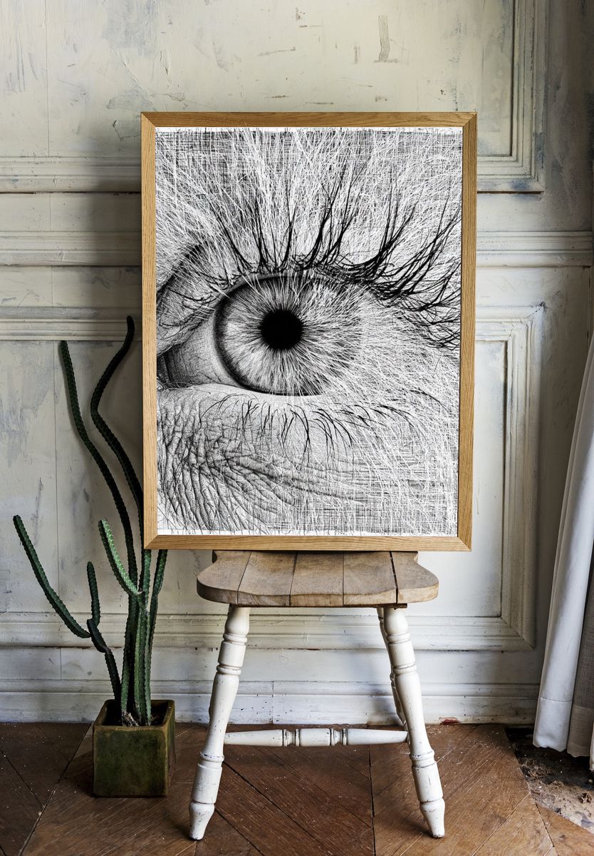 Human Eye Sketch Poster. room preview