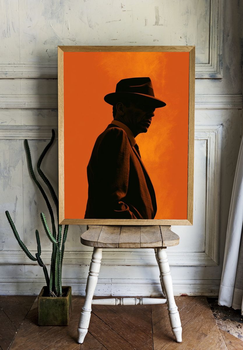 Fedora Silhouette Photography Poster. — room view 1