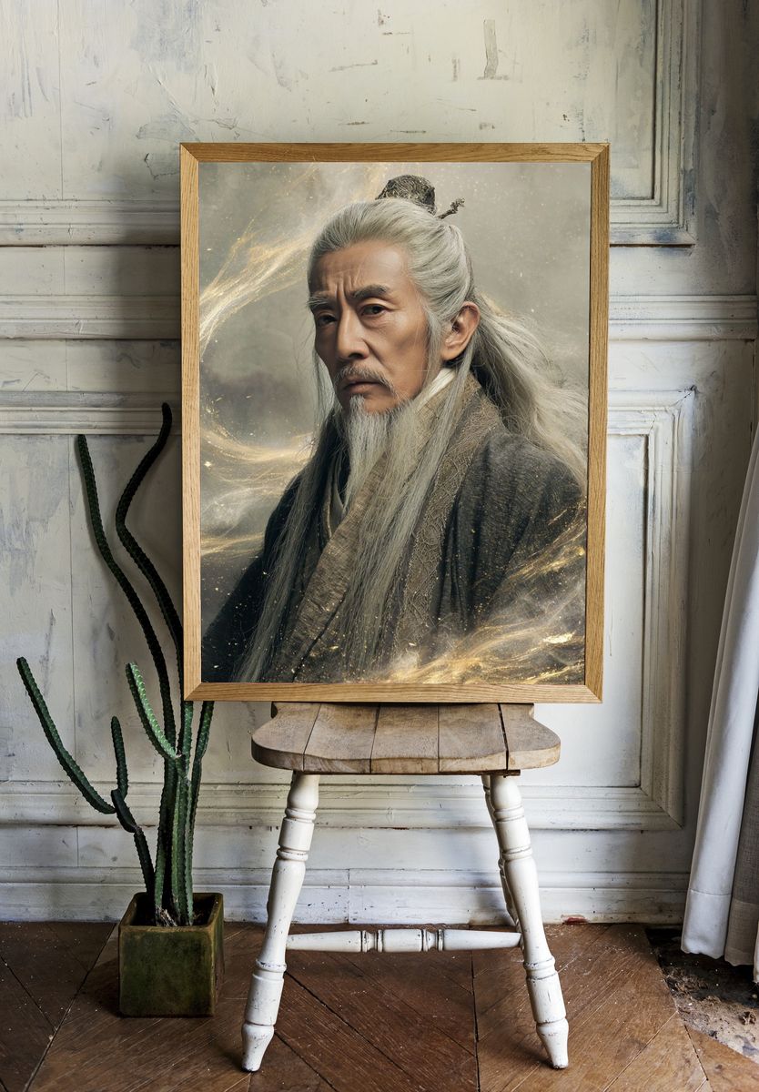 Wise Elder — Fantasy Print. — room view 1