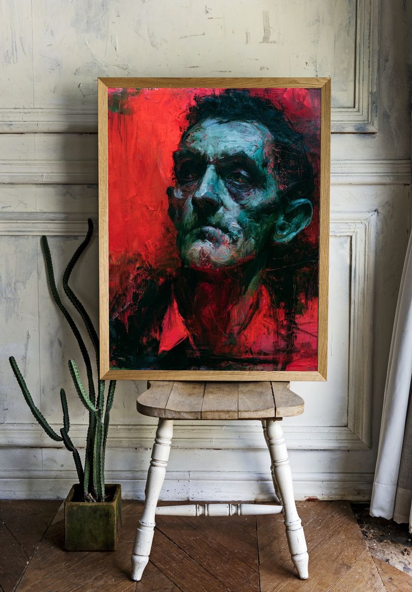Expressionist Portrait Poster. room preview