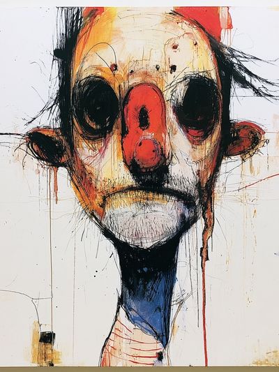 Abstract Face Expressionism Poster. poster