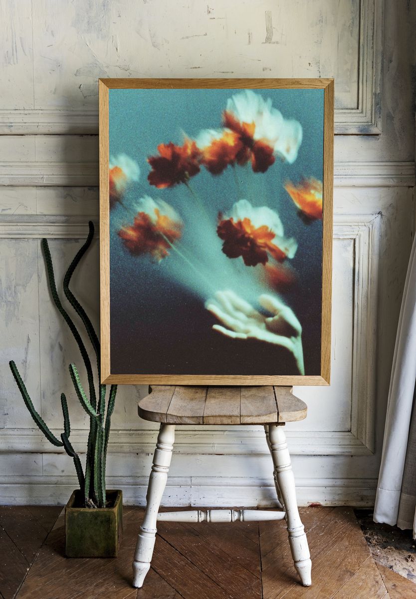 Floating Flowers — Fine Art Print. — room view 1