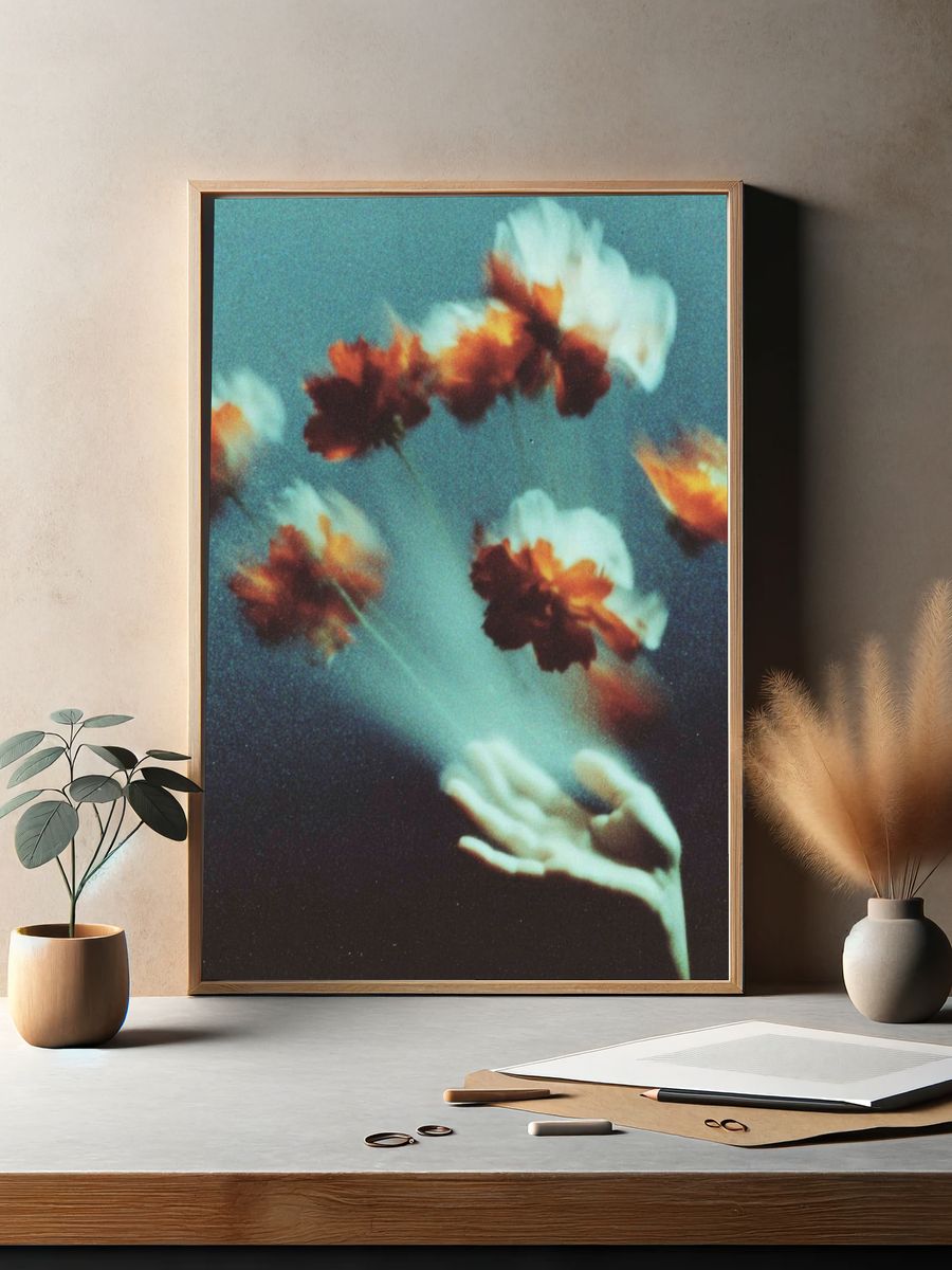 Floating Flowers — Fine Art Print. — room view 2