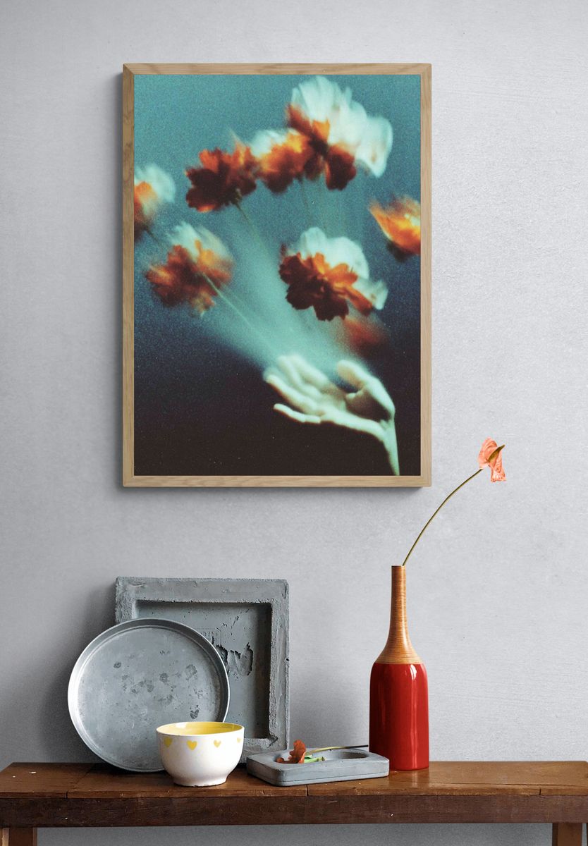 Floating Flowers — Fine Art Print. — room view 3