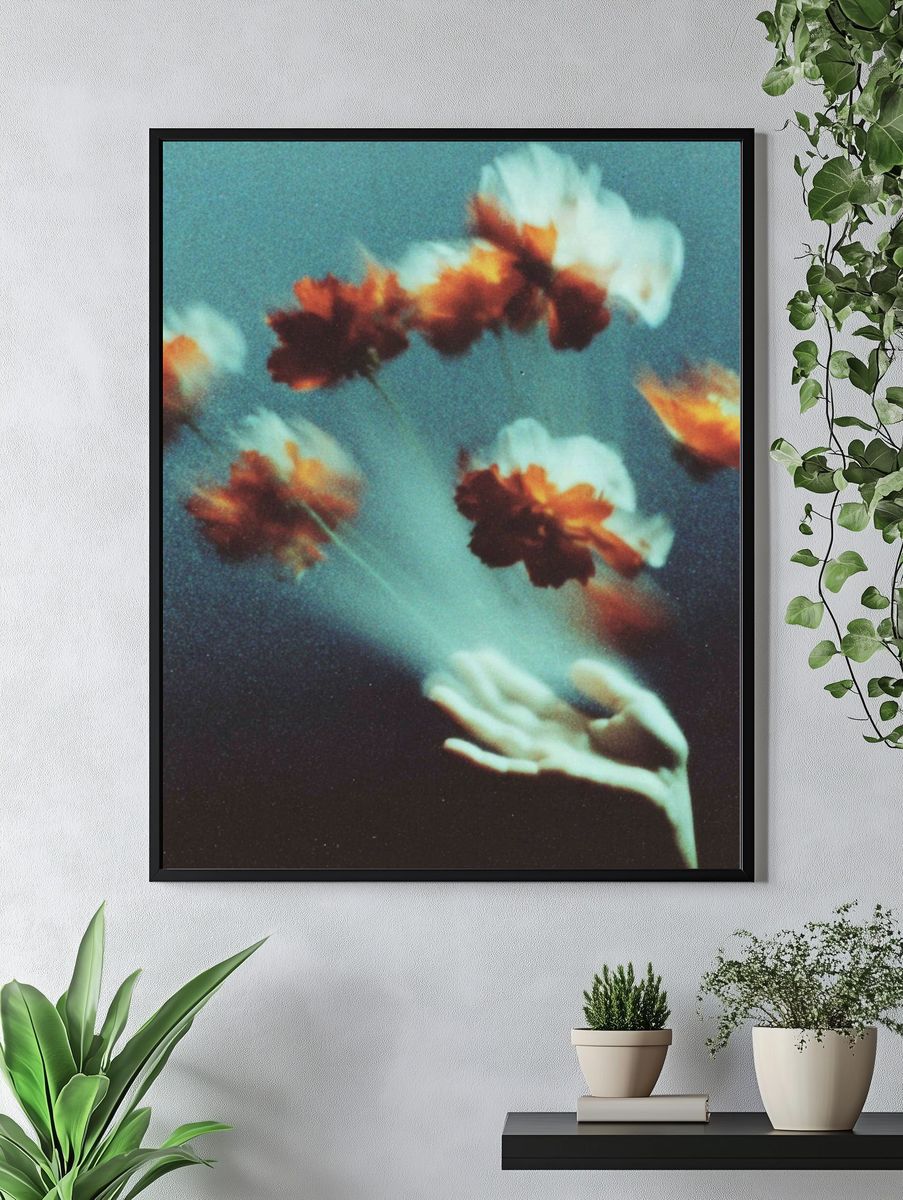 Floating Flowers — Fine Art Print. — room view 4