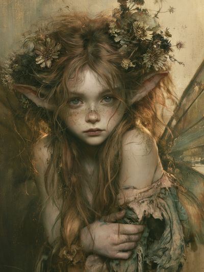 Forest Fairy Portrait Print.