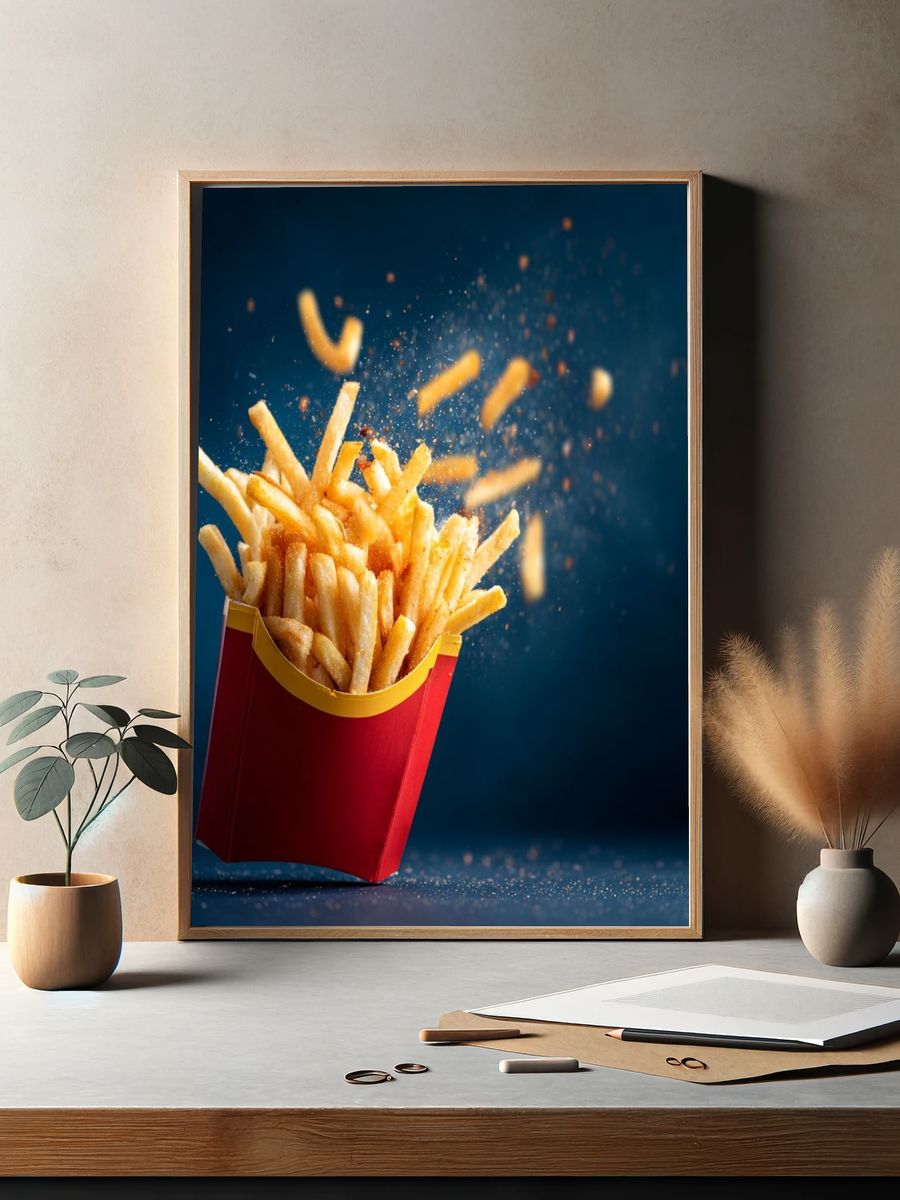 French Fries — Food Photography Print. — room view 2