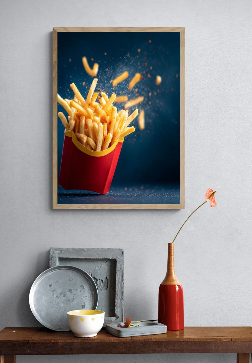 French Fries — Food Photography Print. — room view 3