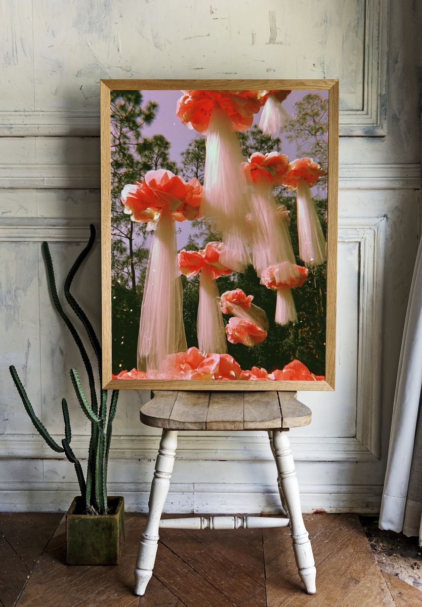 Floating Floral Dream — Art Print. — room view 1