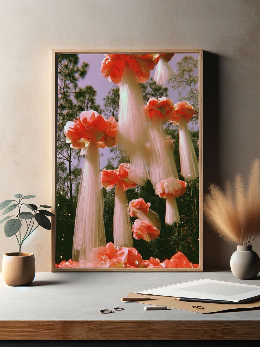 Floating Floral Dream — Art Print. — room view 2