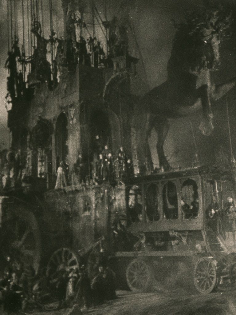 Dark Gothic Castle Procession Print. poster — fine-art art
