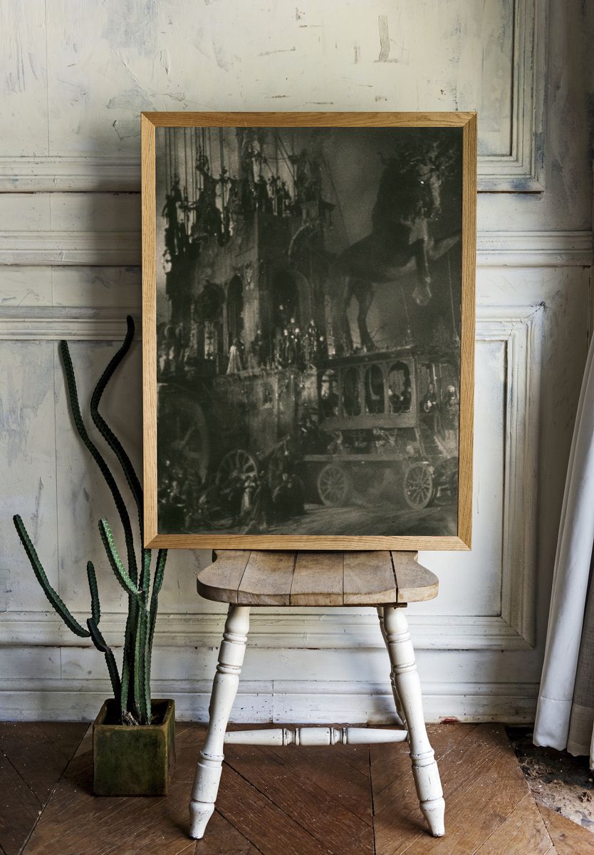 Dark Gothic Castle Procession Print. room preview