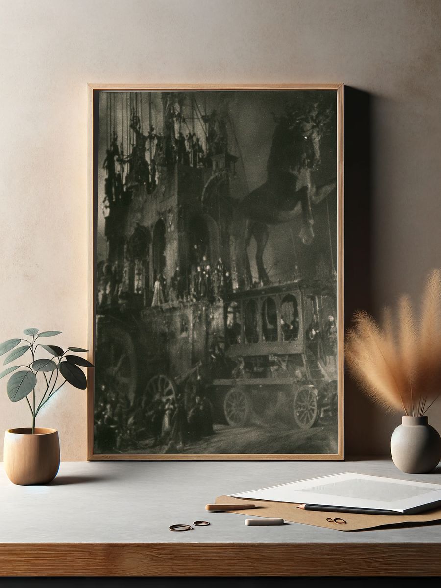 Dark Gothic Castle Procession Print. — room view 2