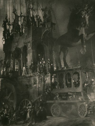 Dark Gothic Castle Procession Print. poster