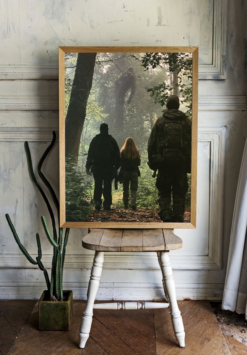 Forest Hikers Photography Poster. room preview