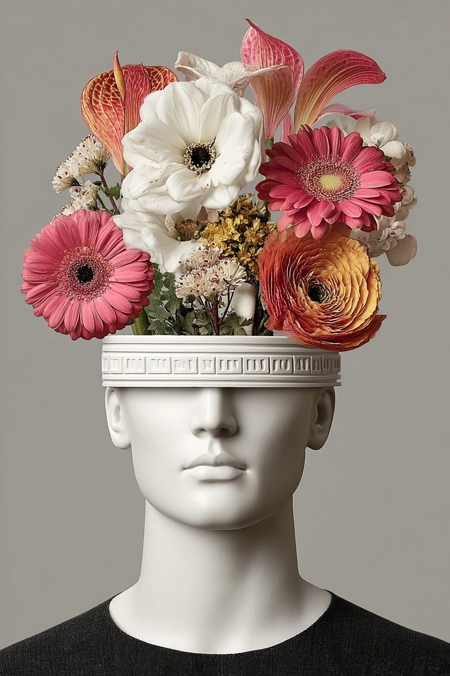 Floral Head — Contemporary Print. poster detail