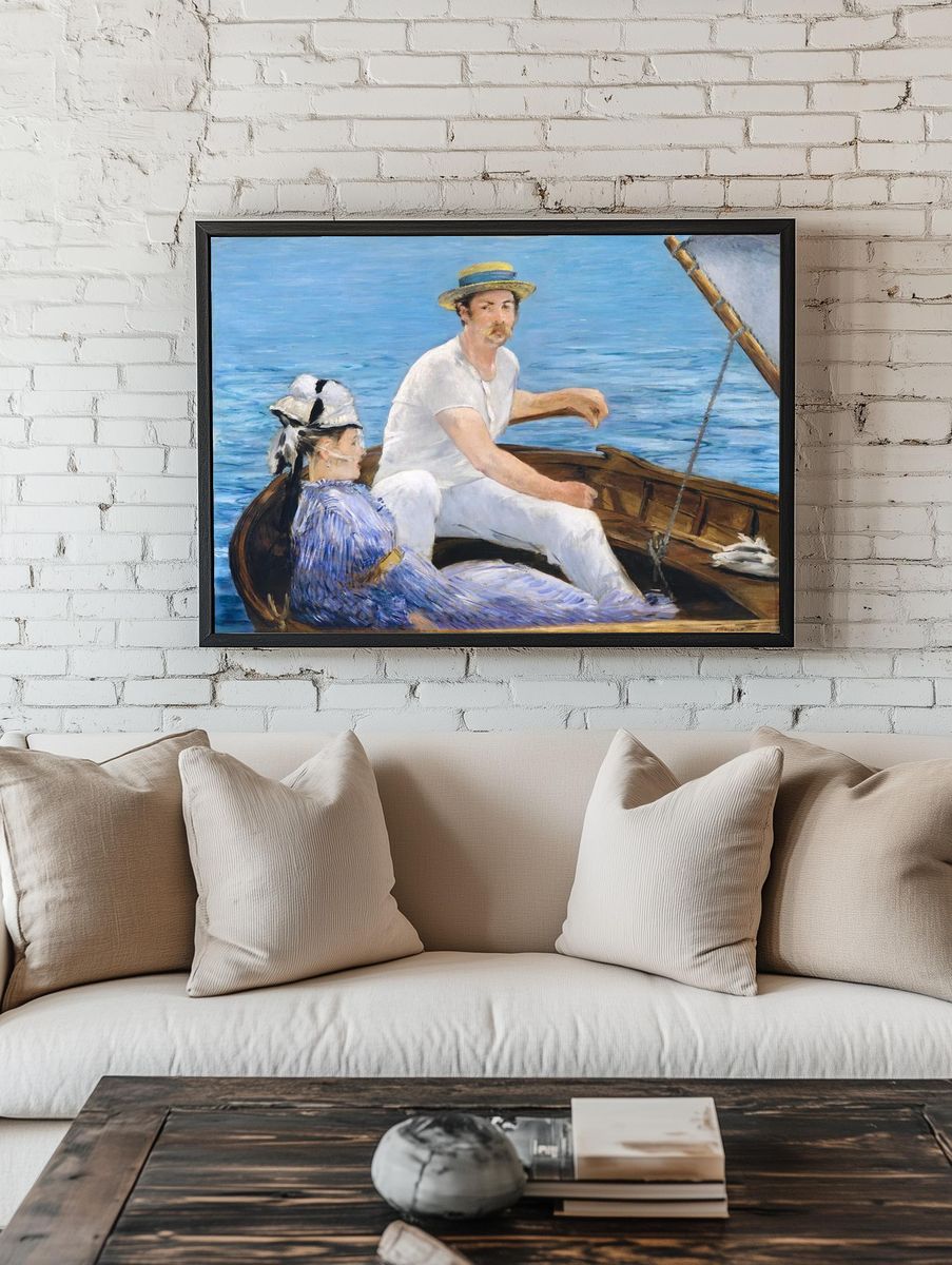 Boating (1874) painting high resolution. room preview