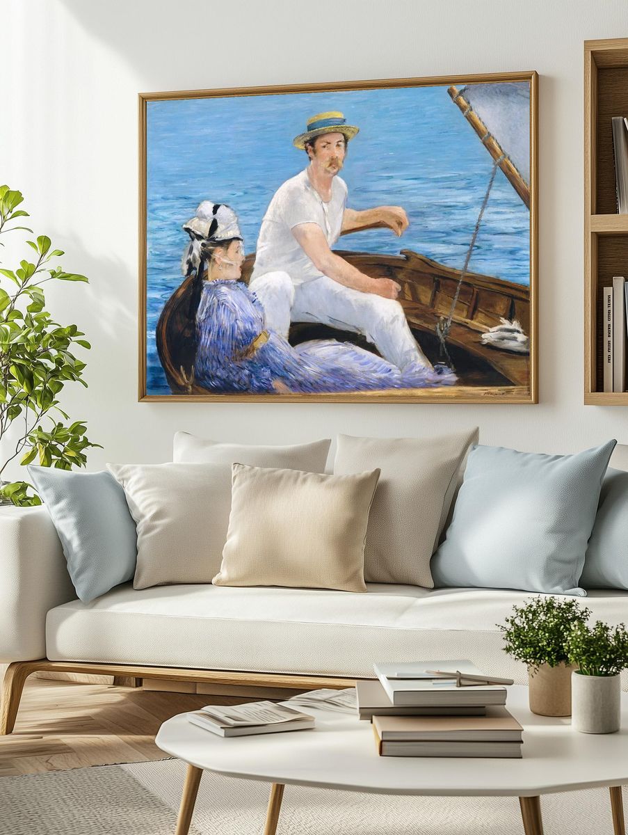 Boating (1874) painting high resolution. — room view 2