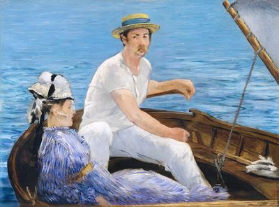 Boating (1874) painting high resolution.