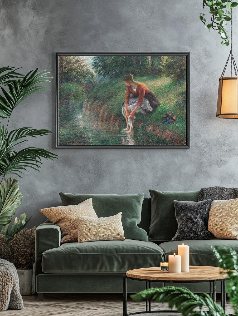 Woman Bathing Her Feet Brook. — room view 4