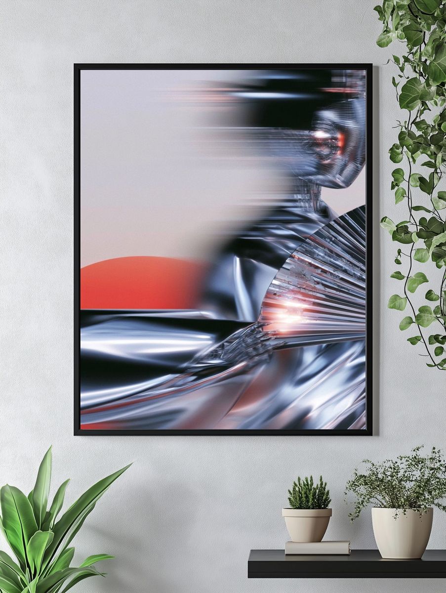 Chromed Motion Abstract Poster. — room view 4