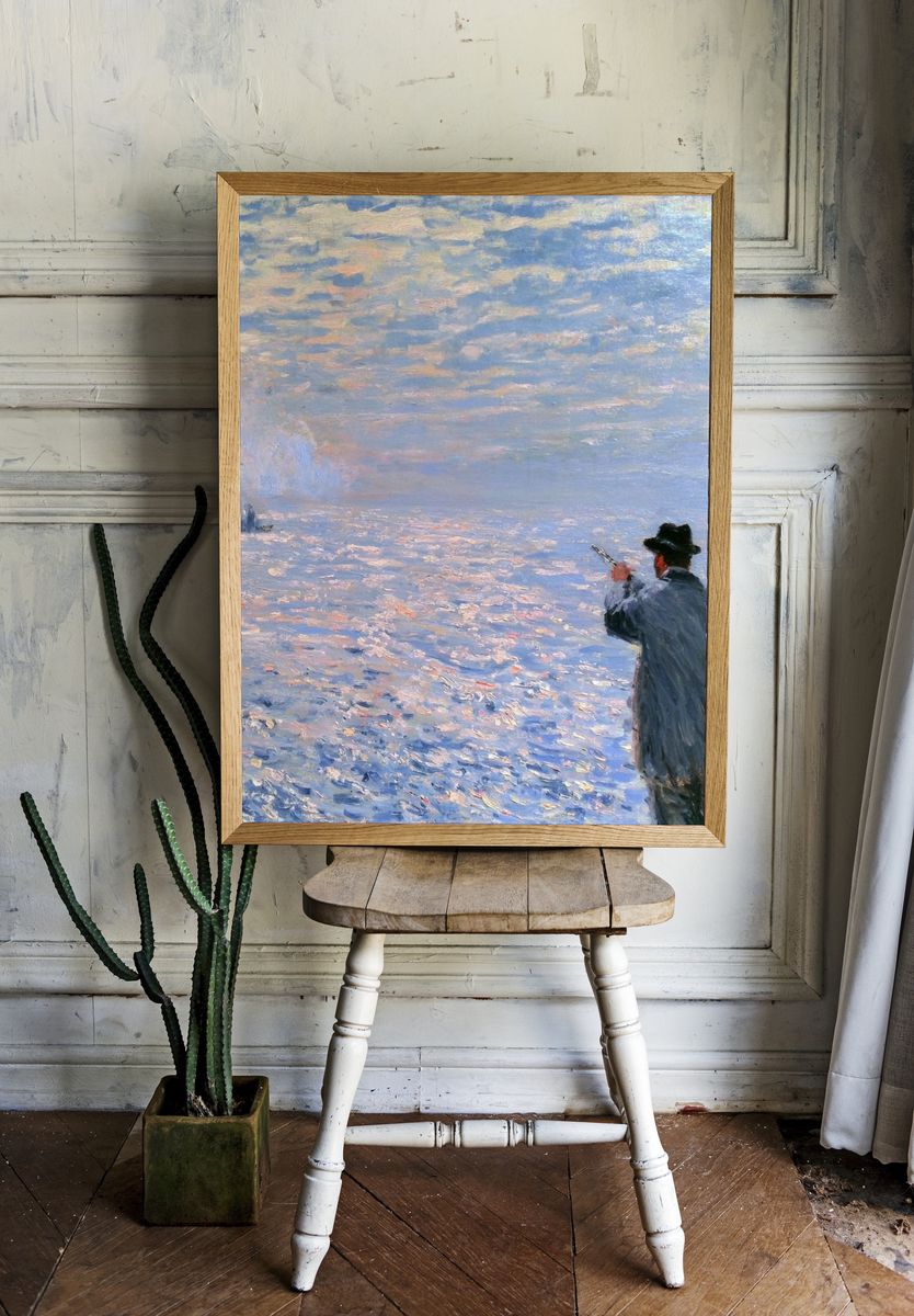 Impressionist Fisherman at Sea Poster. room preview