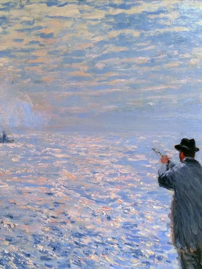 Impressionist Fisherman at Sea Poster.