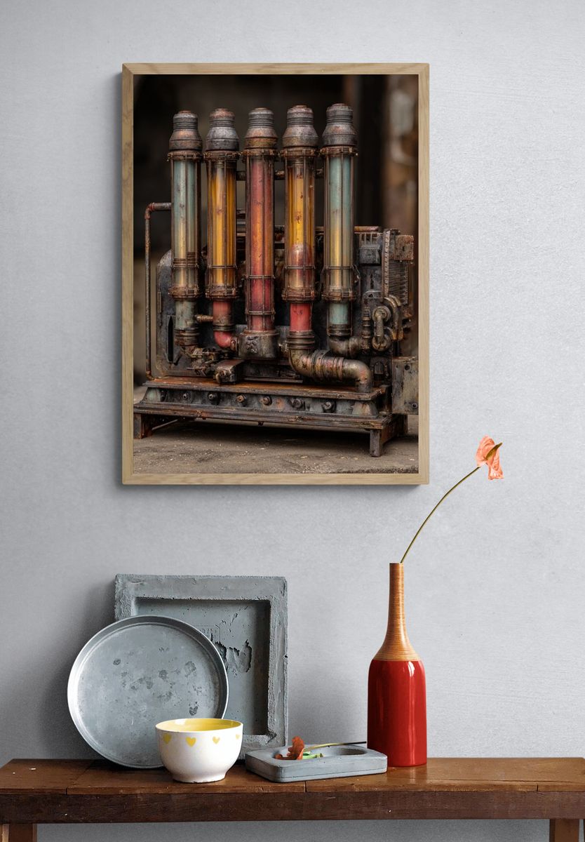 Industrial Steampunk Machine Poster. — room view 3