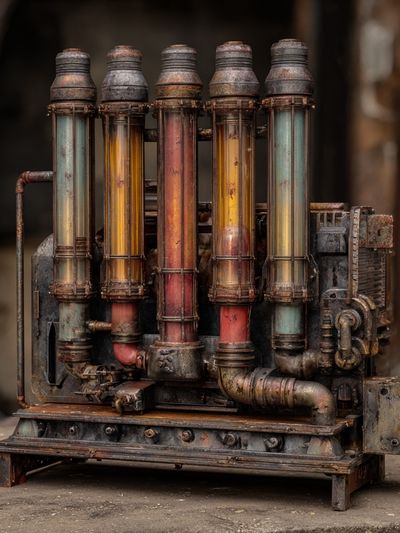Industrial Steampunk Machine Poster.
