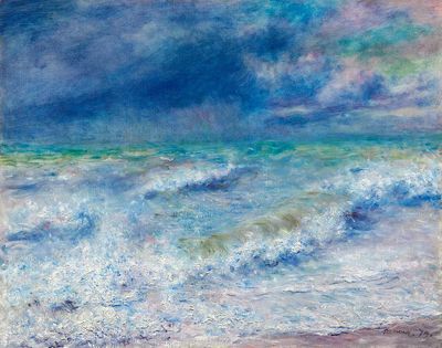 Seascape (1897) Pierre-Auguste Renoir.