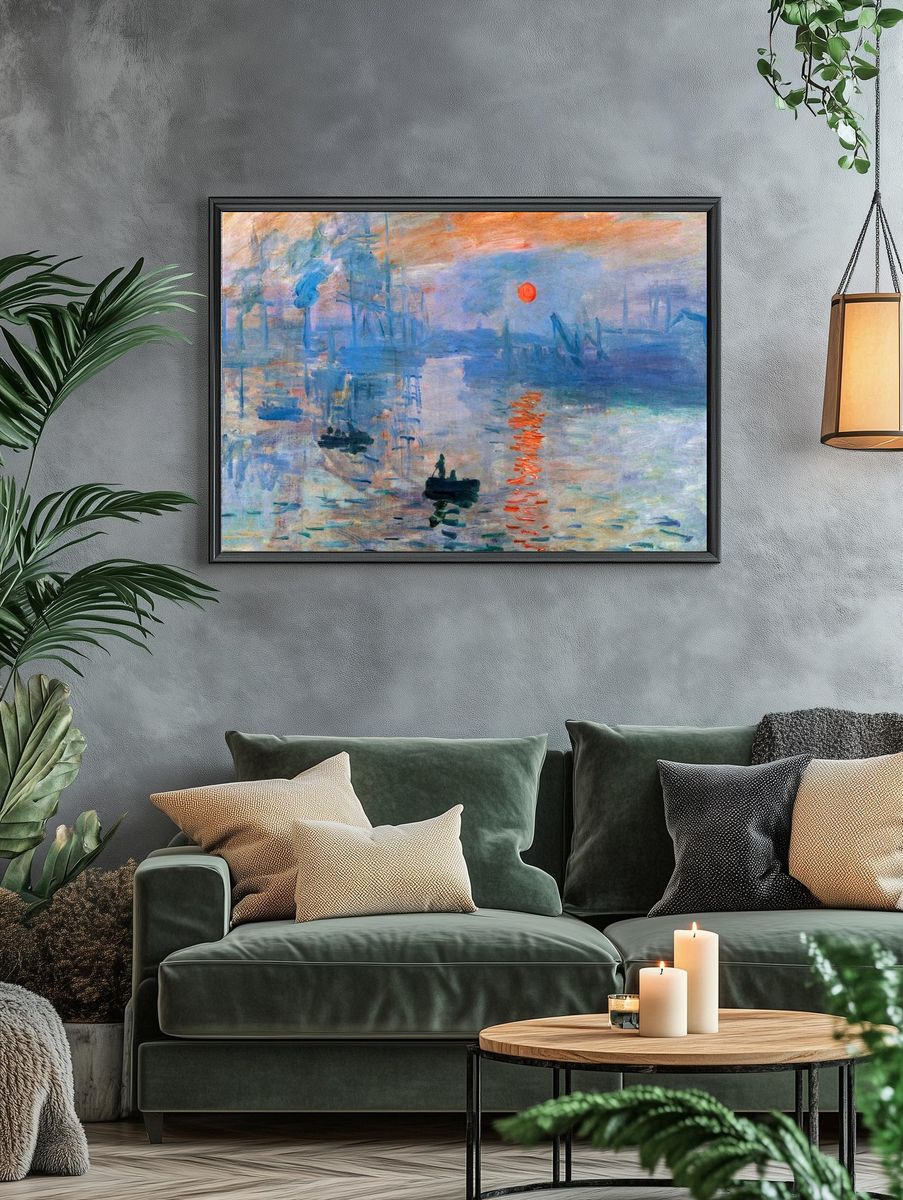 Monet impressionist desktop wallpaper, HD. — room view 4