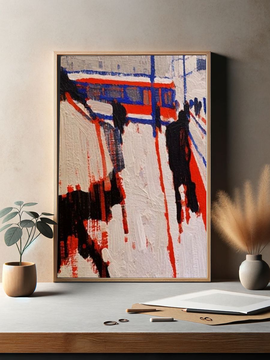Urban Walk Abstract Poster. — room view 2