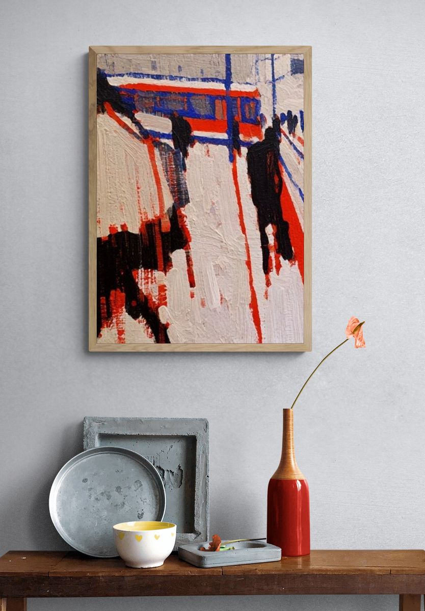 Urban Walk Abstract Poster. — room view 3