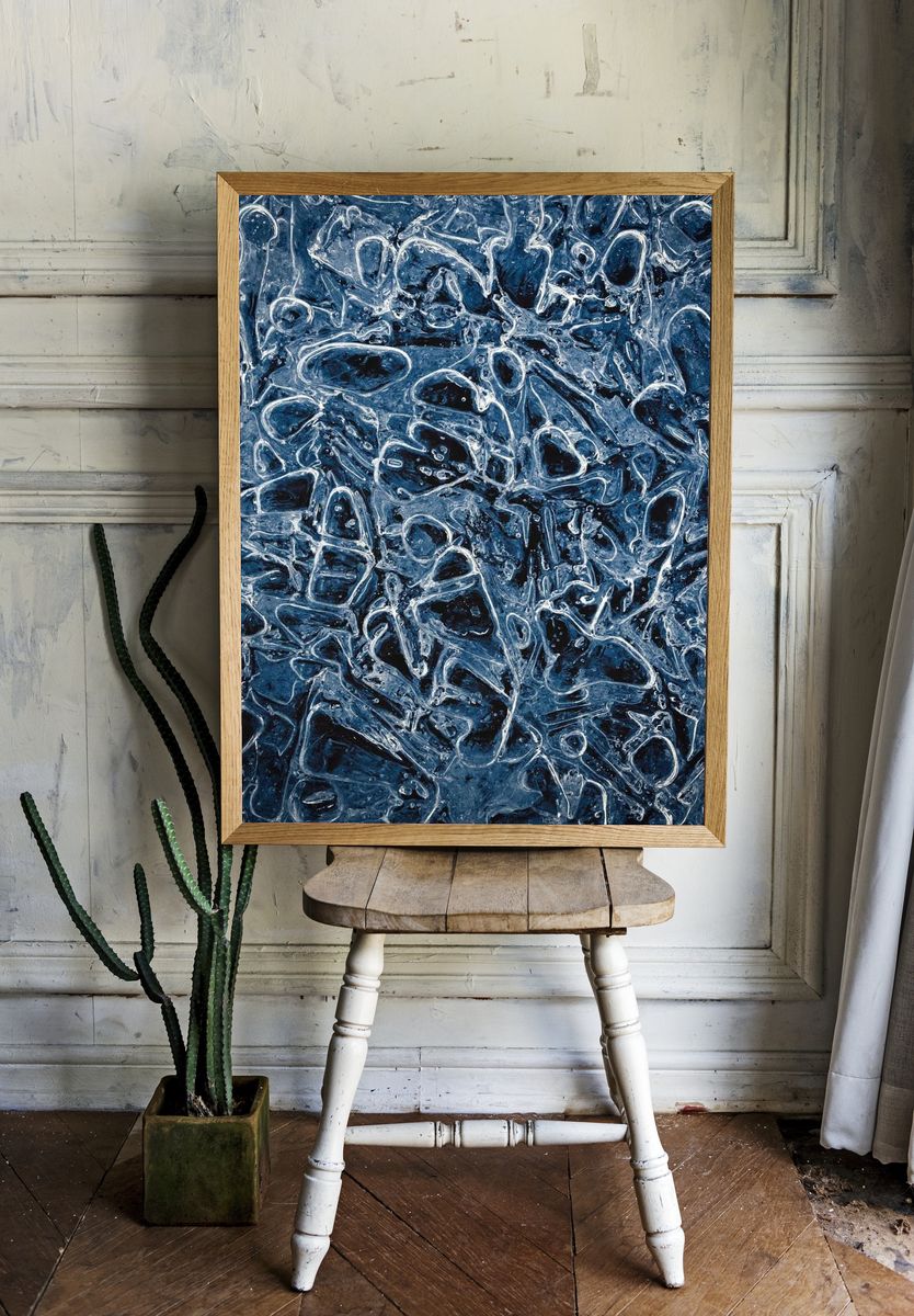 Frozen Ice Abstract Poster. — room view 1