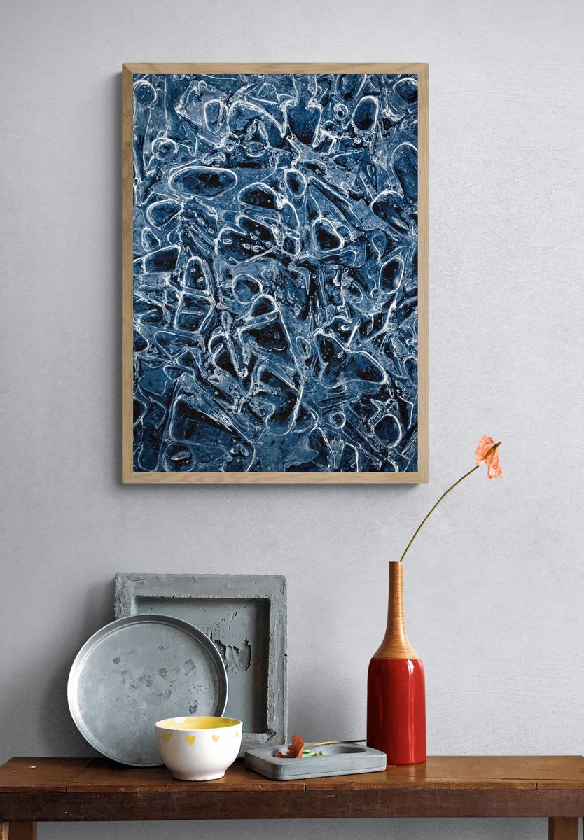 Frozen Ice Abstract Poster. — room view 3