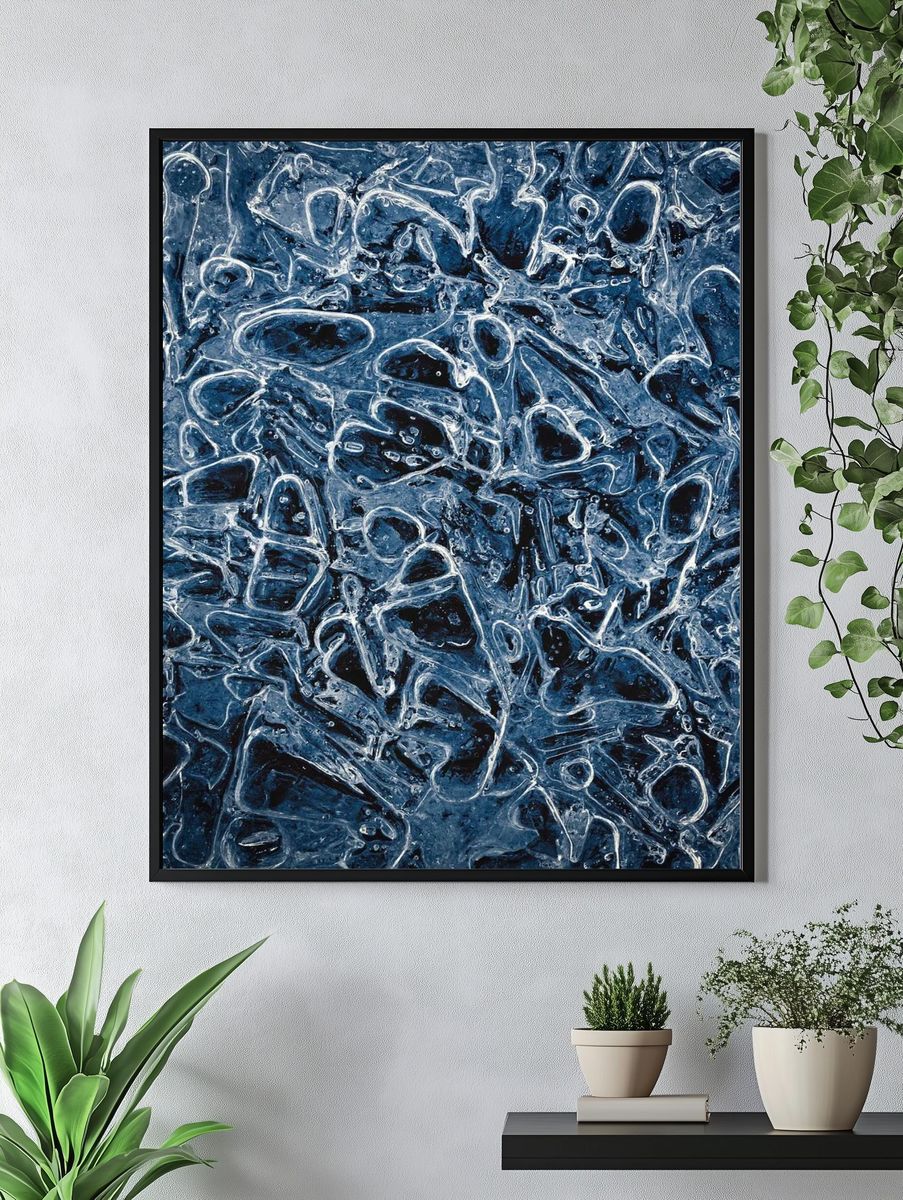 Frozen Ice Abstract Poster. — room view 4