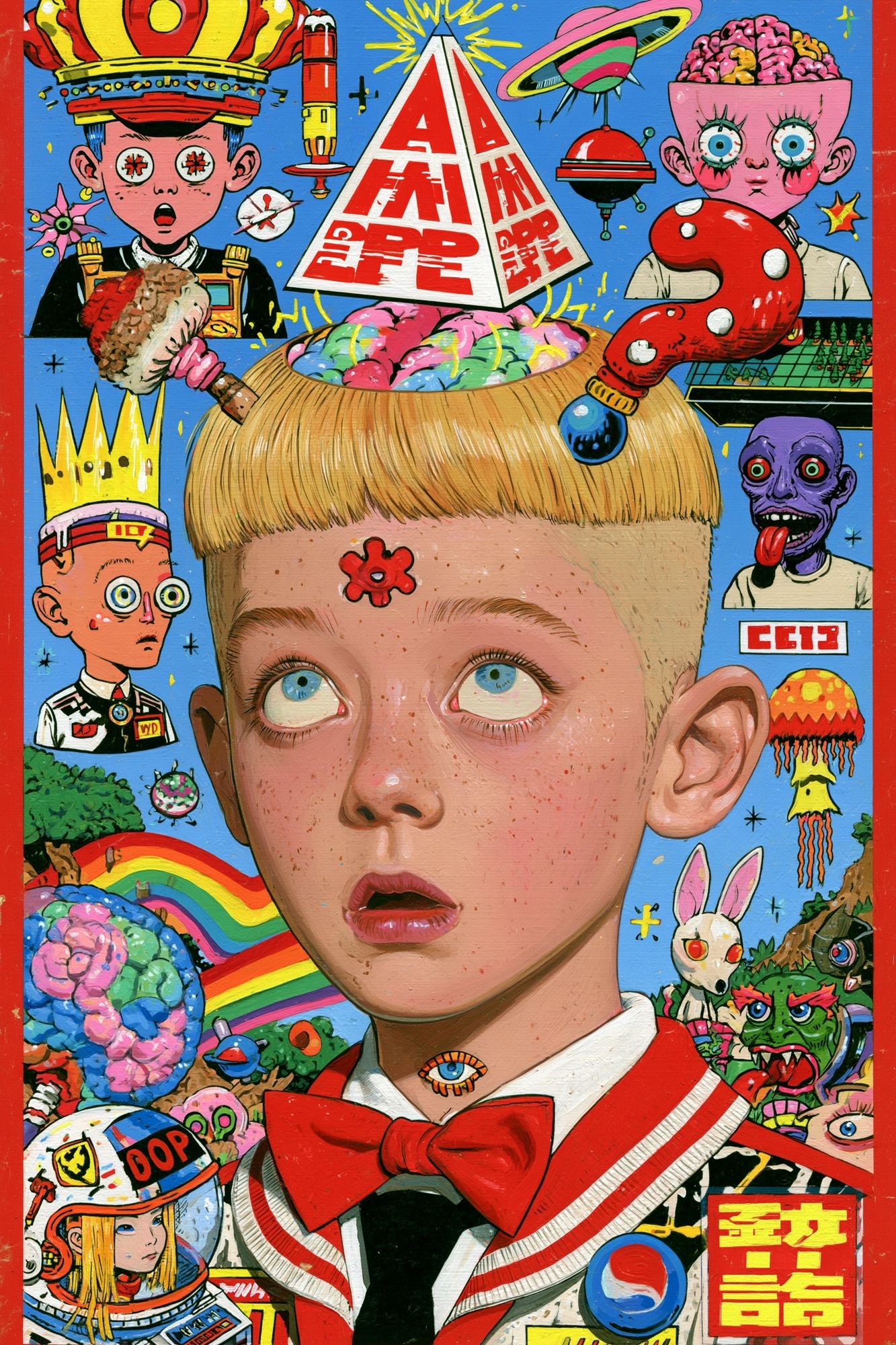 Surreal Pop Collage Poster. poster detail