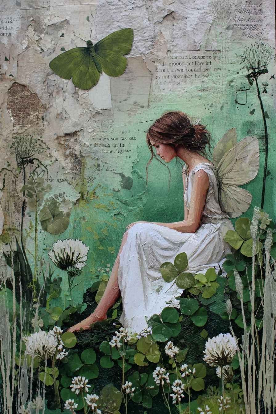 Fairy Girl in Nature — Illustration Print. poster detail