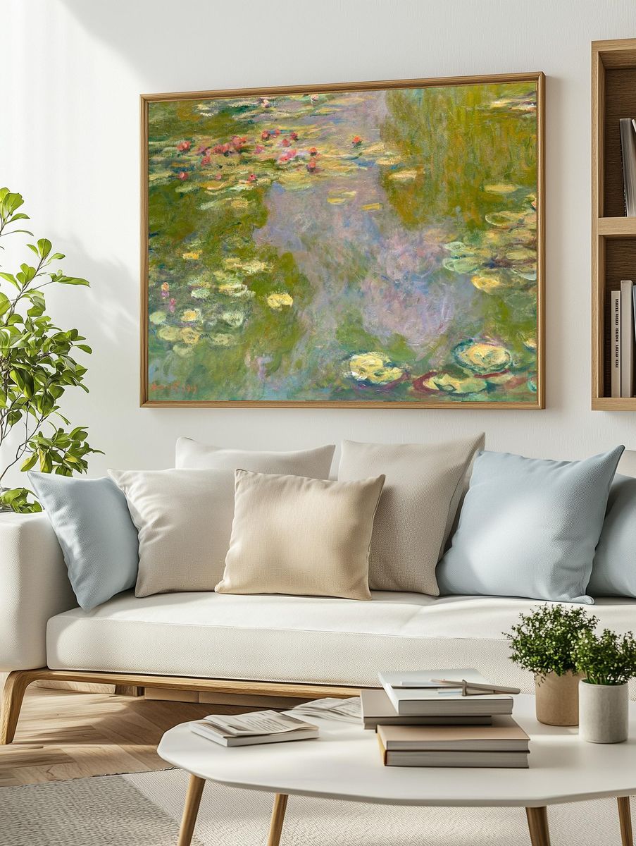 Monet impressionist desktop wallpaper, Water. — room view 2