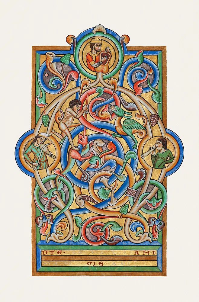 Initial A: David Companion Musicians. poster detail