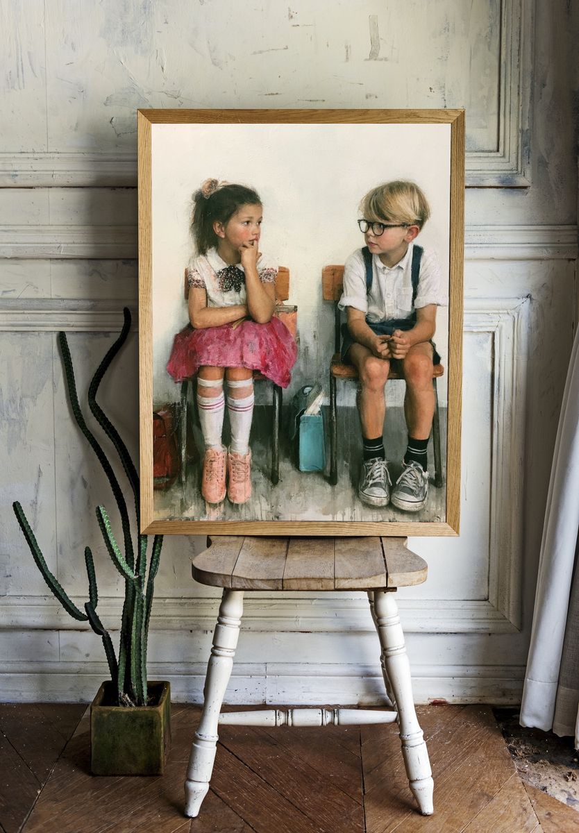 Children Waiting — Fine-Art Print. room preview
