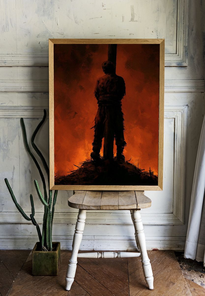 Inferno Silhouette Fine-Art Poster. — room view 1