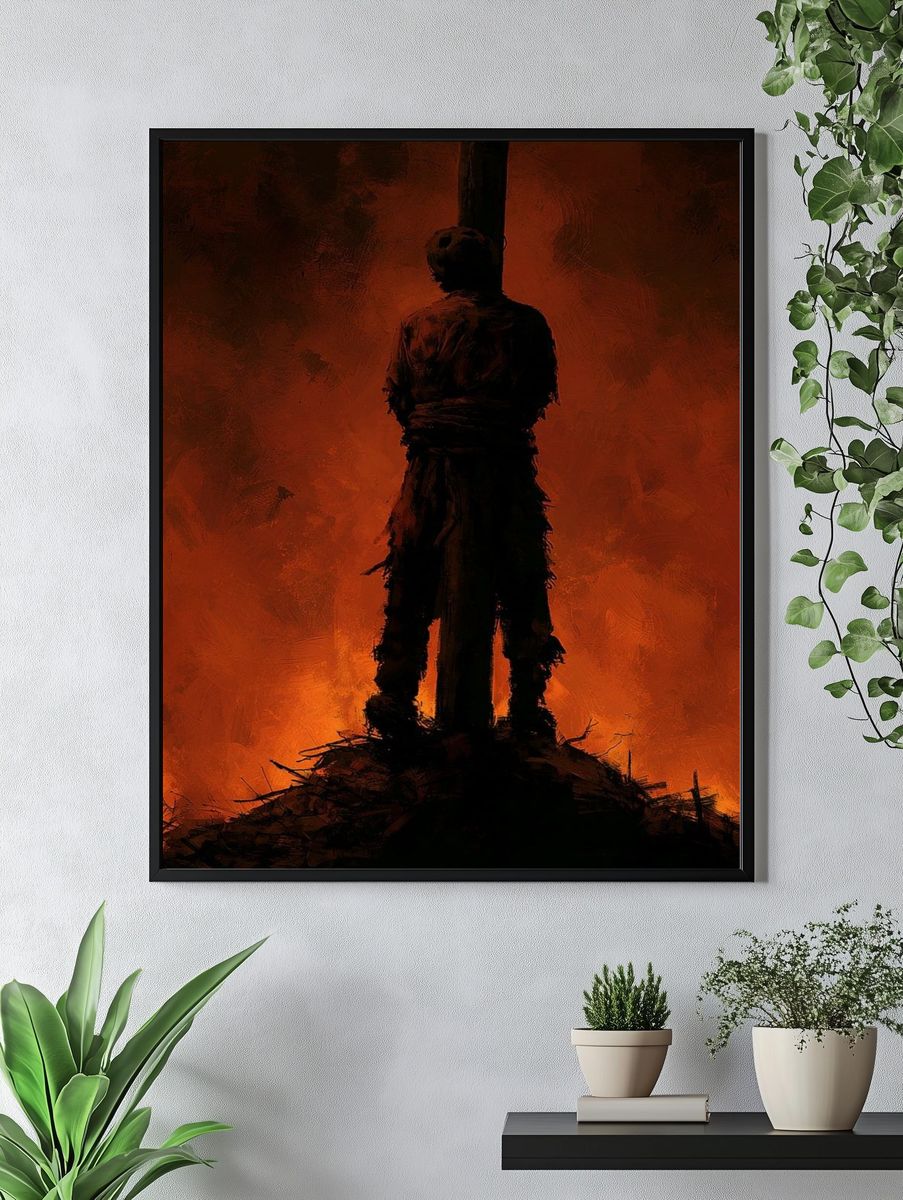 Inferno Silhouette Fine-Art Poster. — room view 4