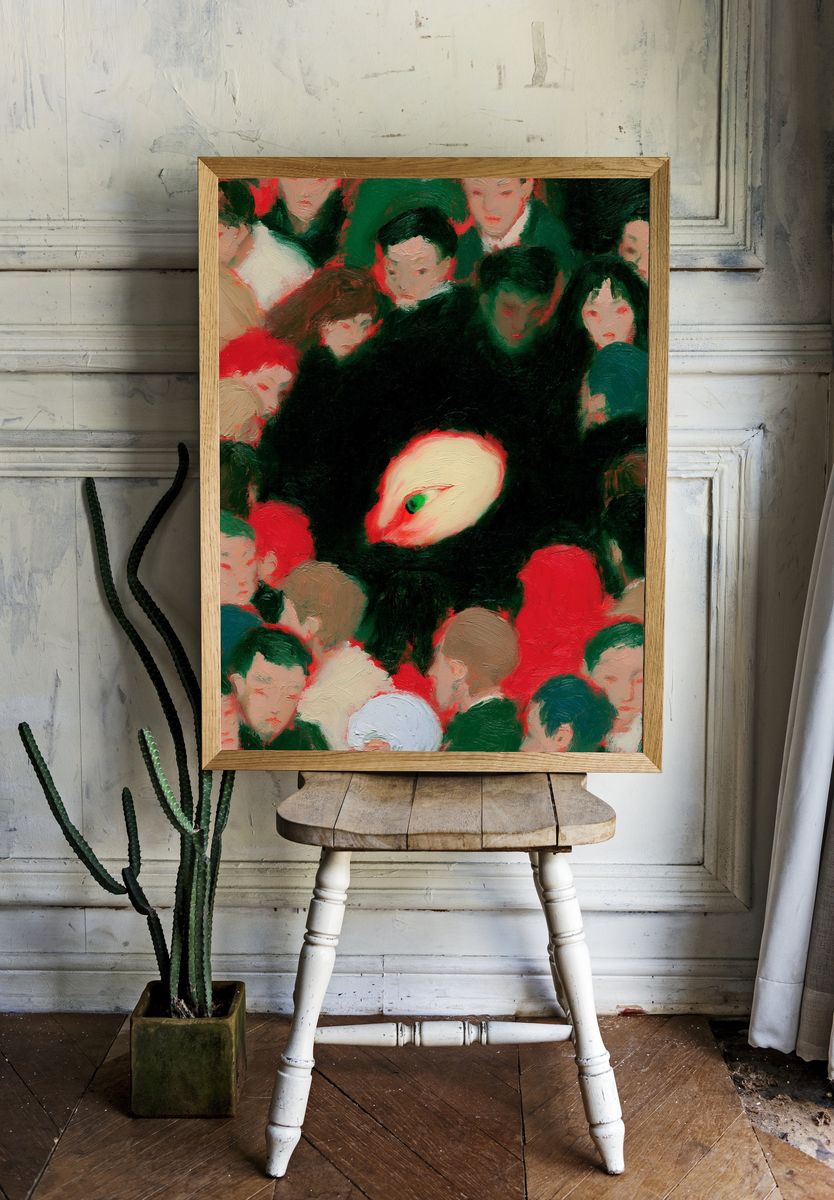 Crowd Portrait Fine-Art Poster. room preview