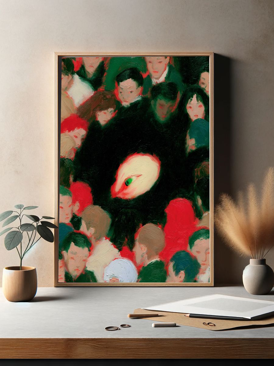 Crowd Portrait Fine-Art Poster. — room view 2