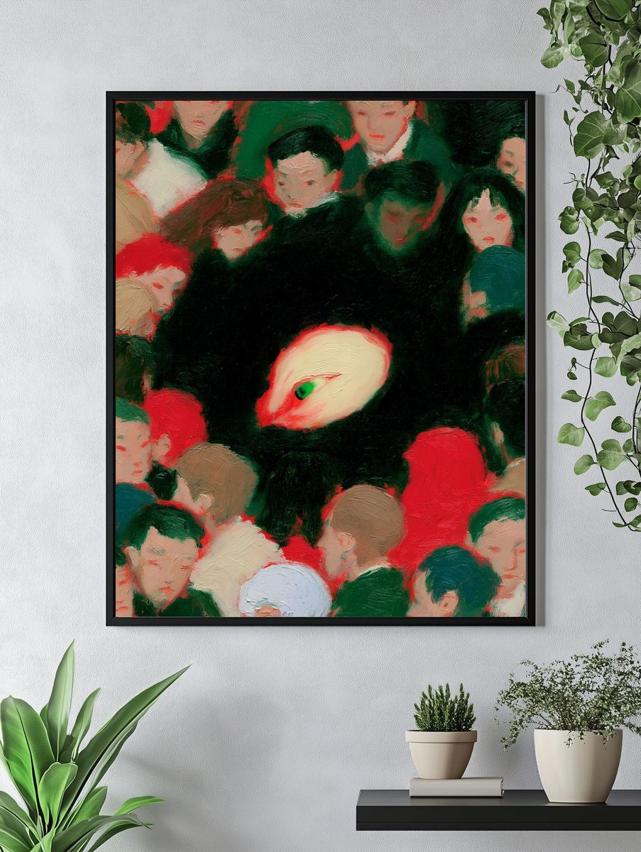 Crowd Portrait Fine-Art Poster. — room view 4
